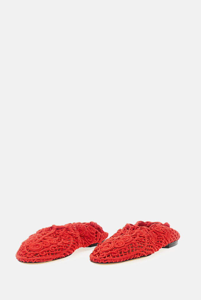 Odissi Flat Shoes Rosso Pl Co Lambskin