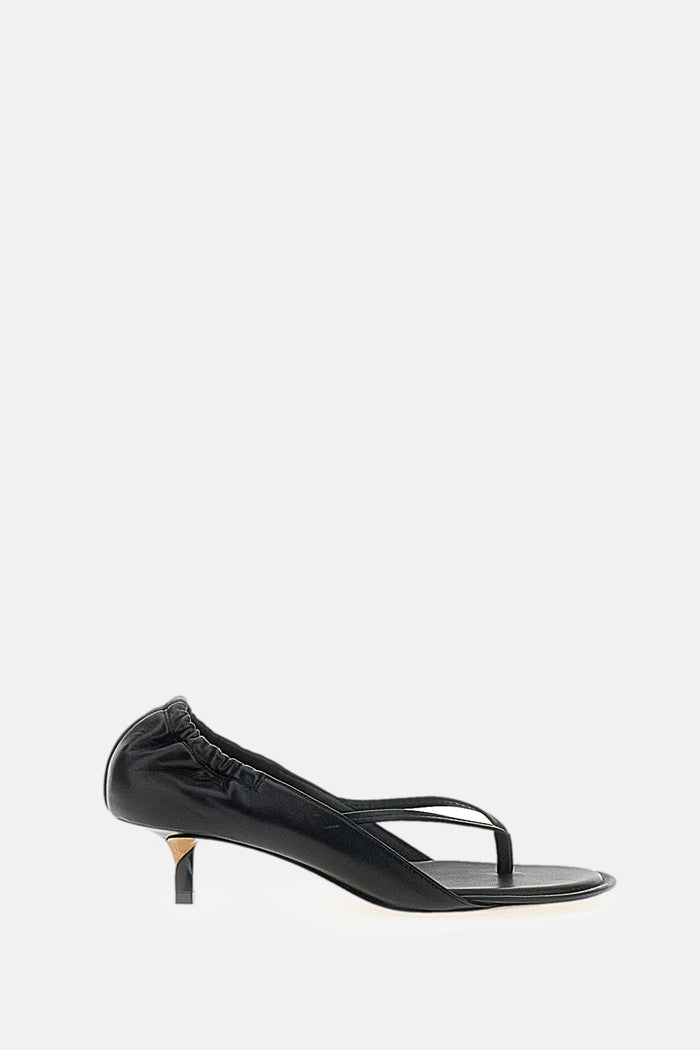 JACQUEMUS With Heel Black Lamb Leather