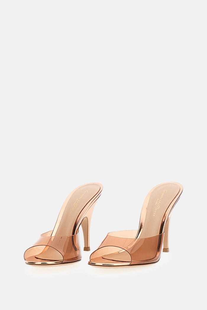 Gianvito Rossi With Heel Golden Pelle E Altri Materiali