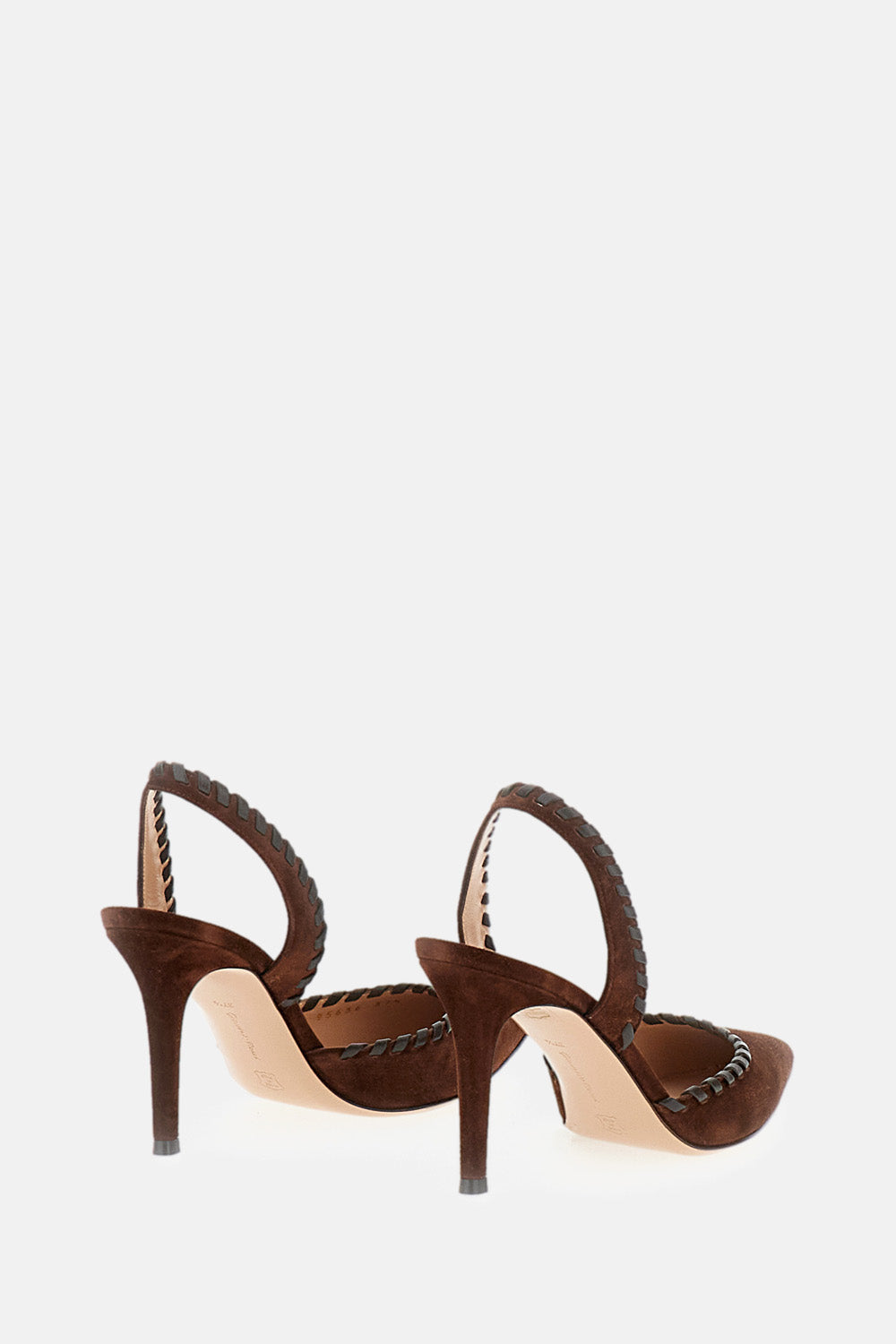 Gianvito Rossi With Heel Brown Pelle