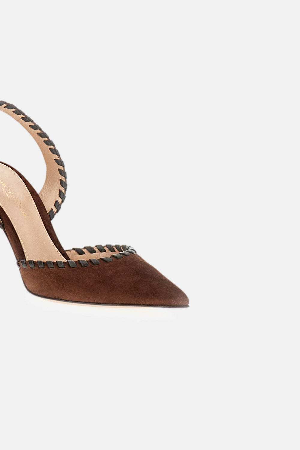 Gianvito Rossi With Heel Brown Pelle