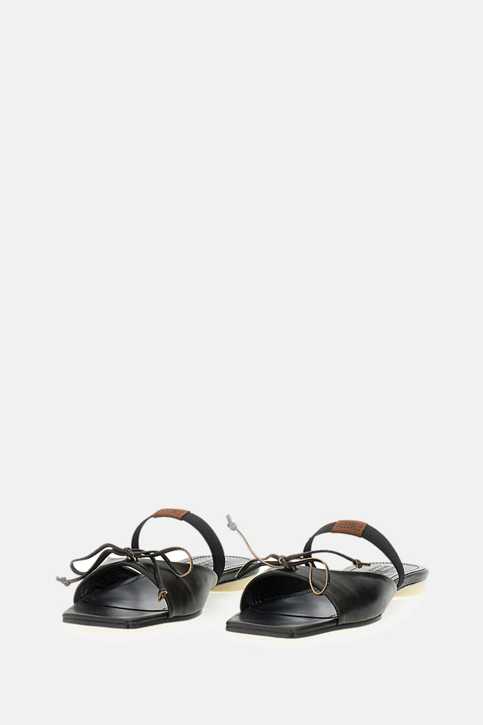 MM6 Maison Margiela Sandals Black Cow Leather