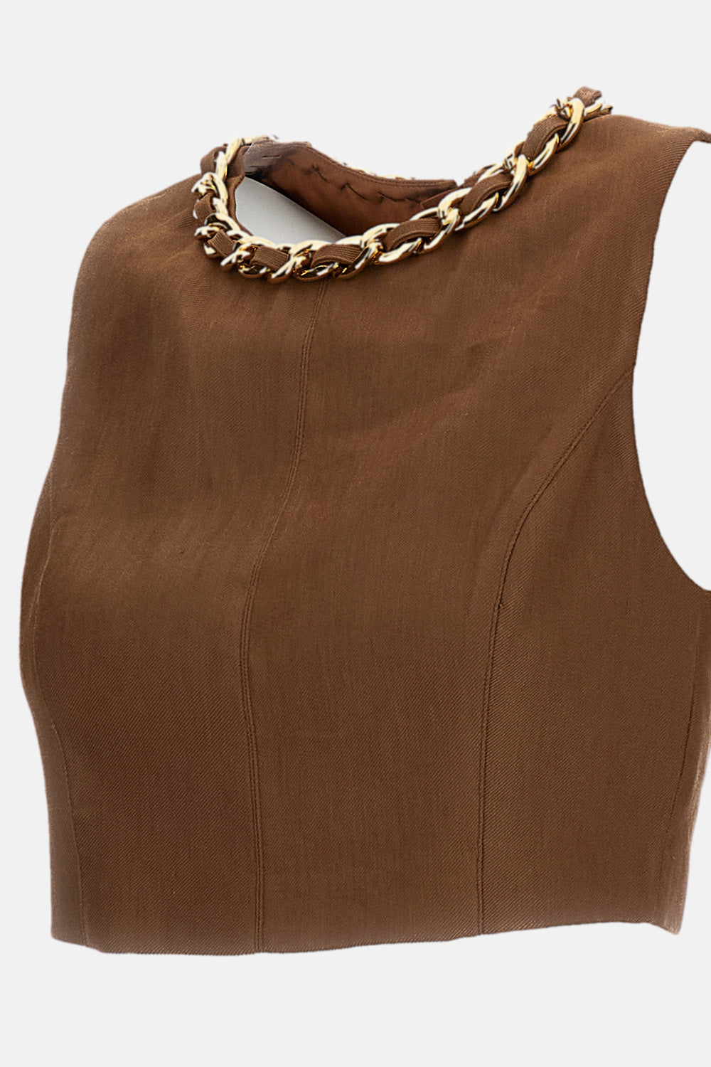Elisabetta Franchi Top Brown Li Vi Ea