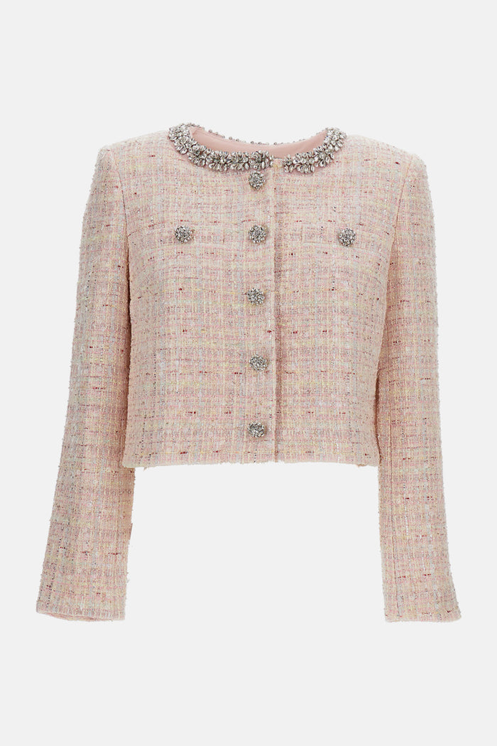 Self-portrait Jackets Pink Co Pes Pc Mes Fibre Pa
