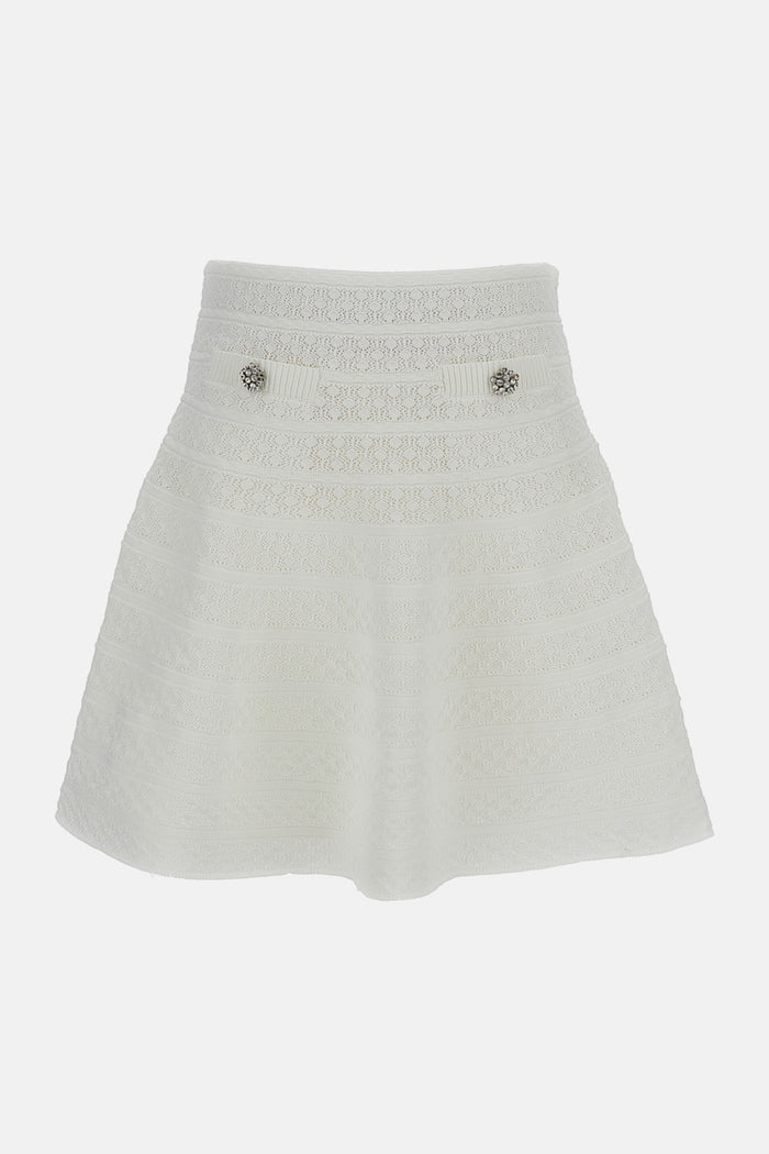 Self-portrait Skirts White Vi Pes