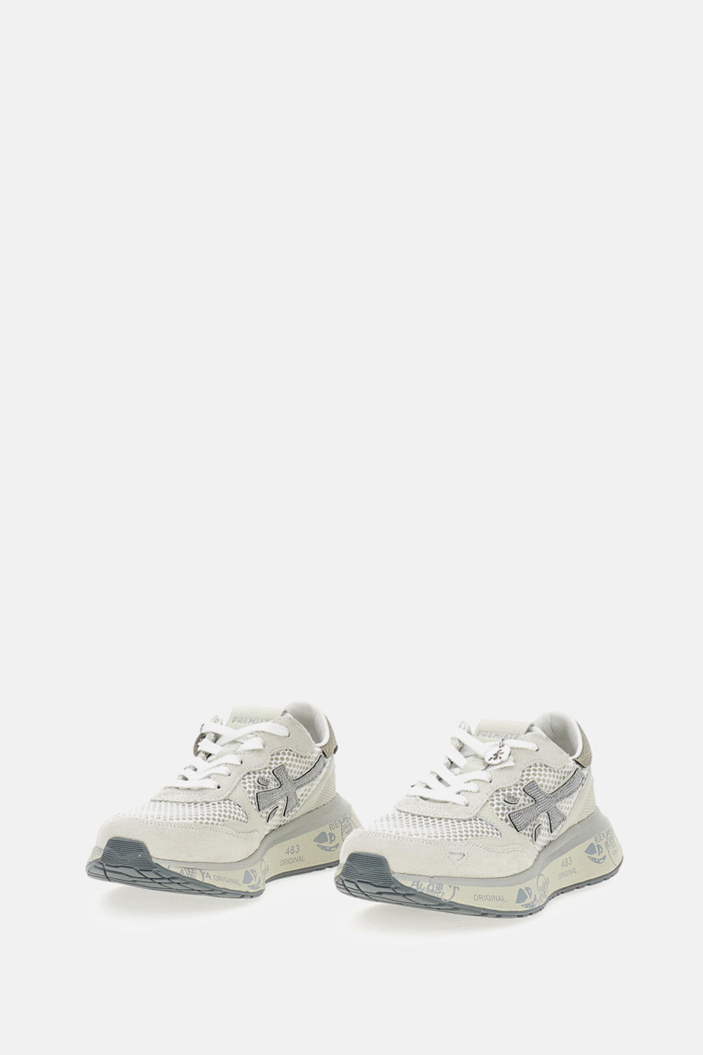 Premiata Sneakers White Pu Pl Calf Leather