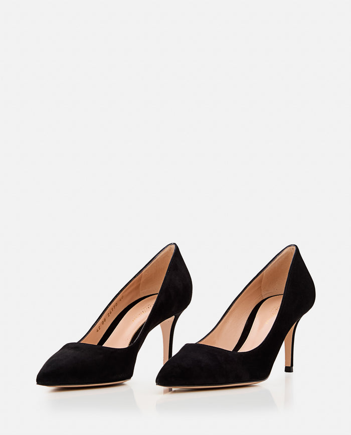 Gianvito Rossi With Heel Black Suede Leather