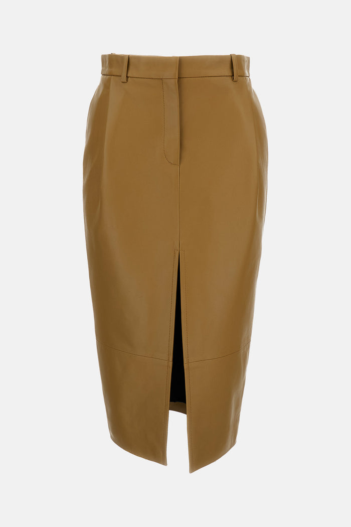 Khaite Skirts Brown 100 % Pelle