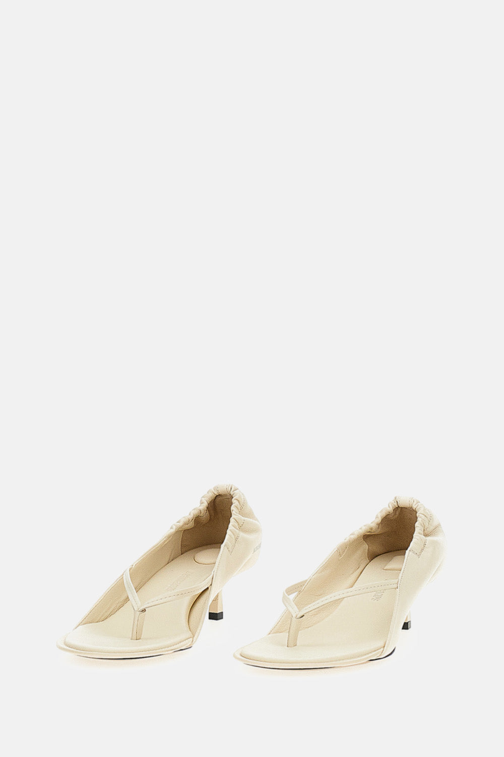 Jacquemus With Heel White Lamb Leather