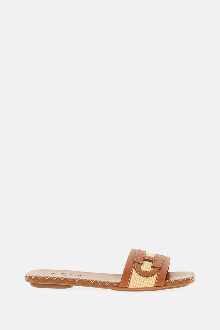 Hogan Flat Shoes Brown Tex Calfkin