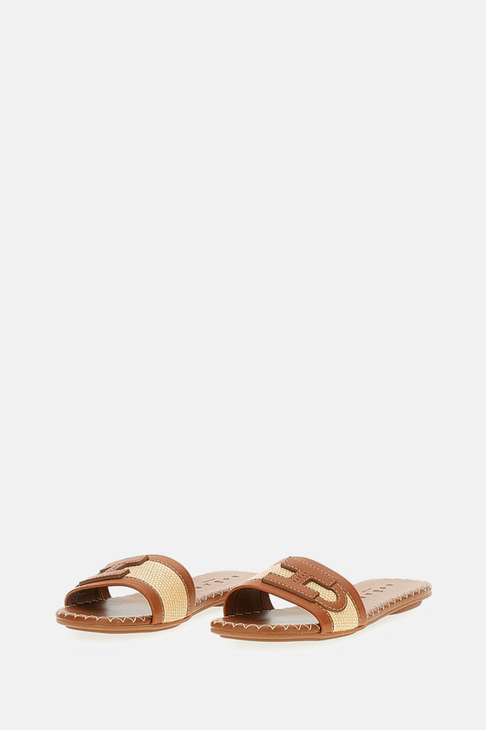 Hogan Flat Shoes Brown Tex Calfkin