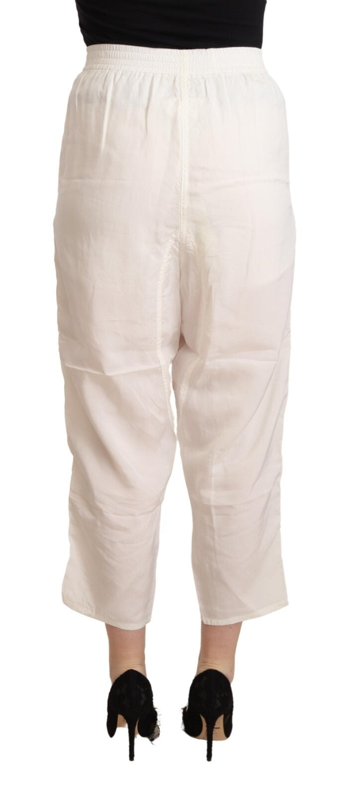 Maison Margiela 100% Viscose trousers in white — view 4