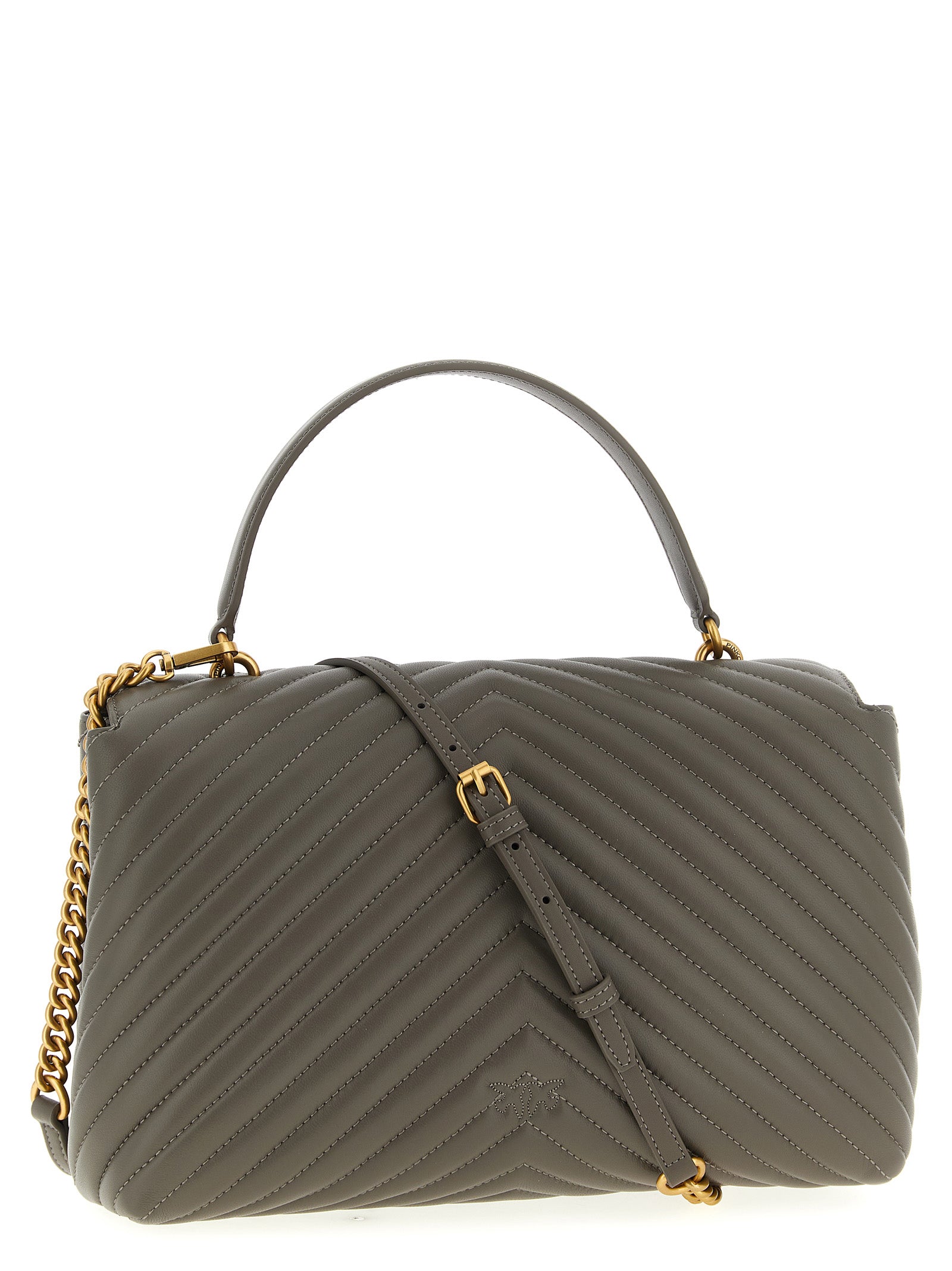 Big Lady Love Bag Puff large handbag Gray Sheepskin Hand