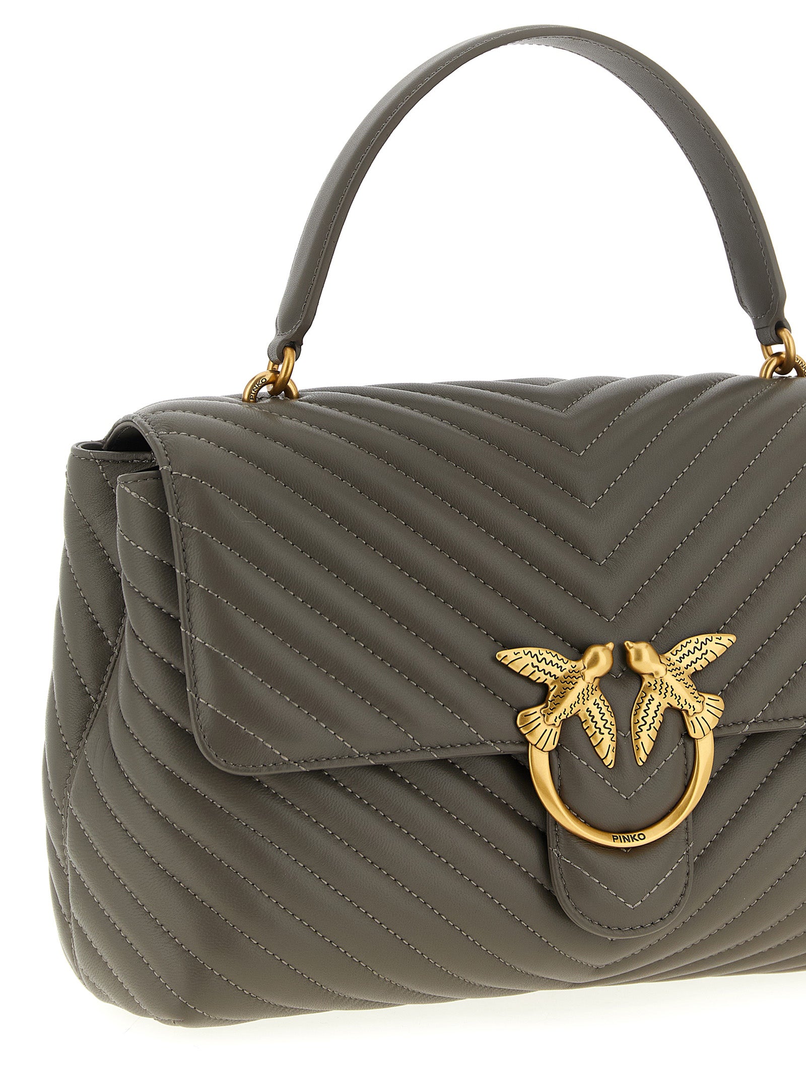 Big Lady Love Bag Puff large handbag Gray Sheepskin Hand