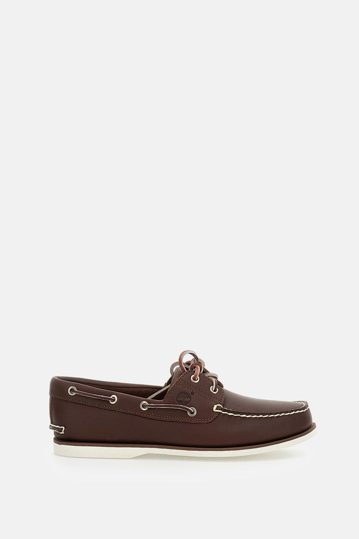 Timberland Flat Shoes Brown Pelle