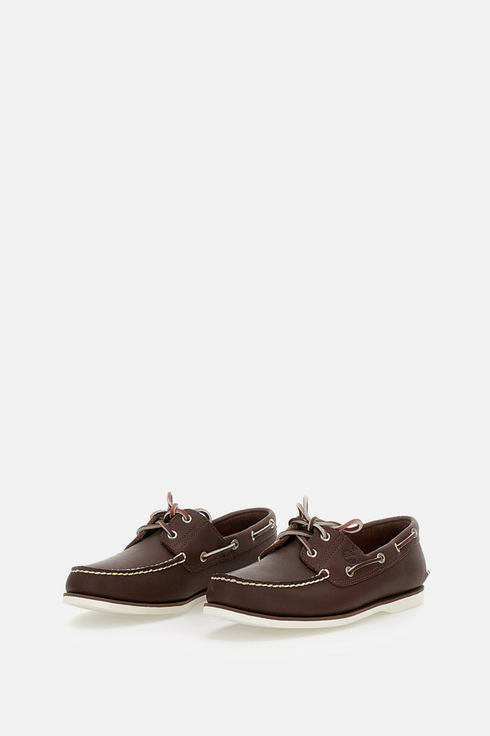 Timberland Flat Shoes Brown Pelle