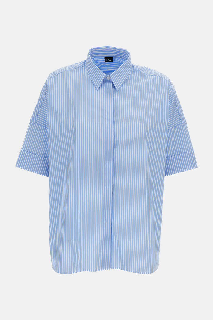 Fay Shirts Clear Blue