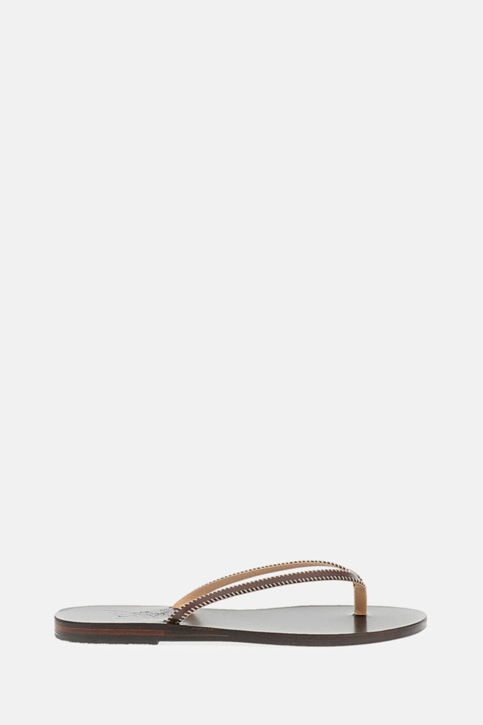Ancient Greeks Sandals Brown Synthethic Leather