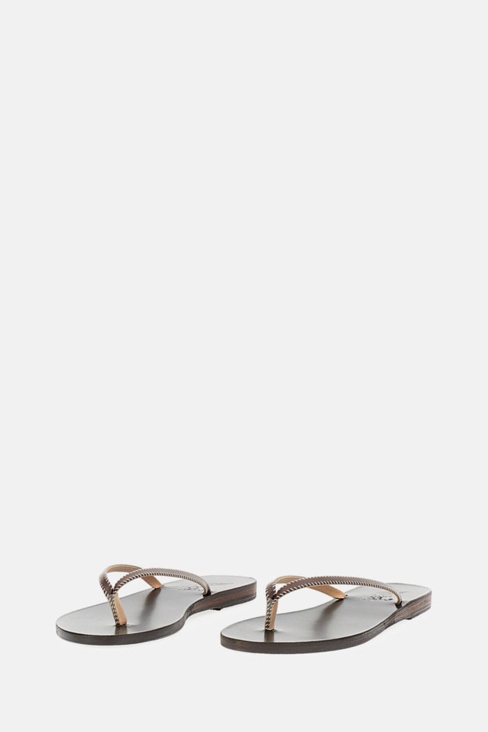 Ancient Greeks Sandals Brown Synthethic Leather