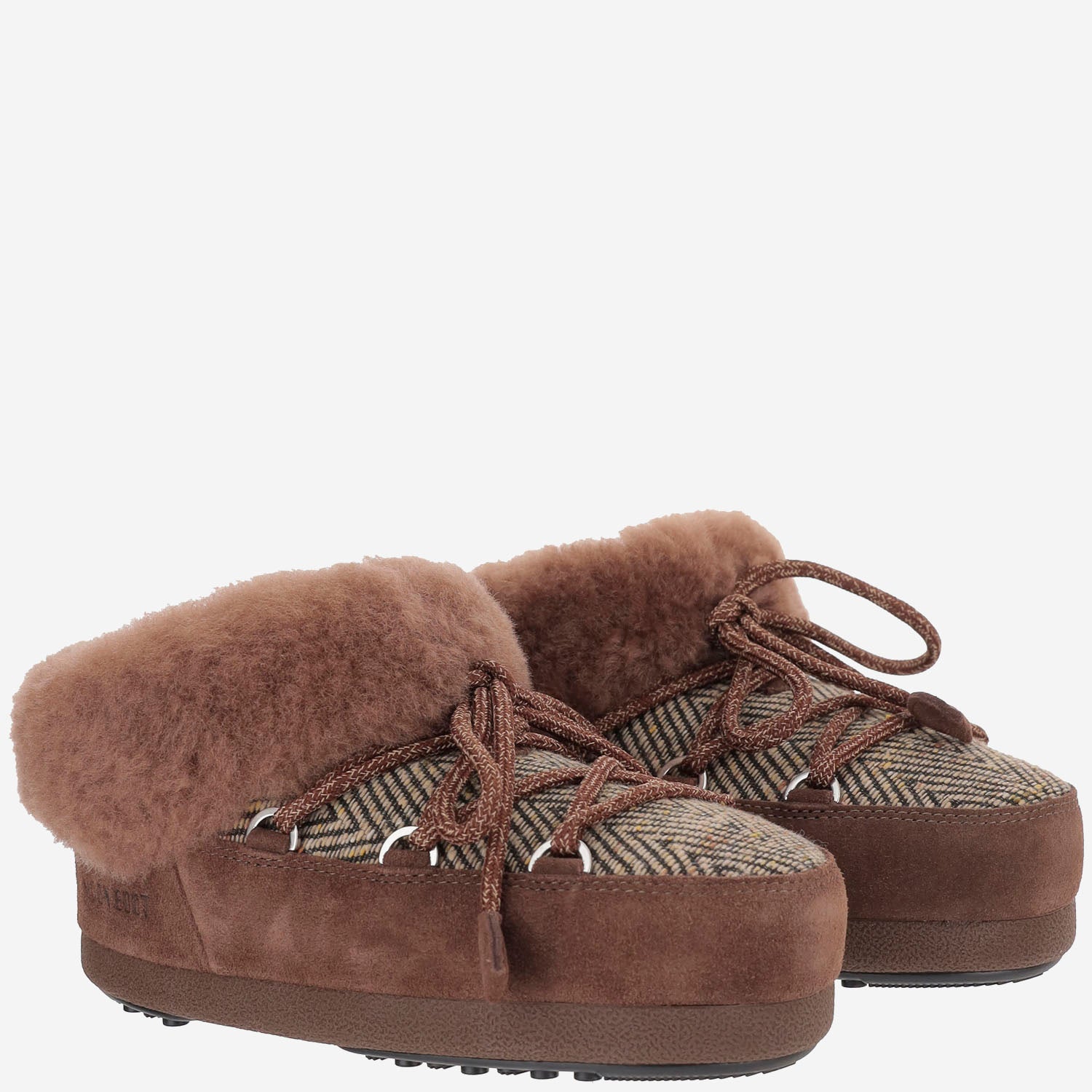 MOON BOOT X GUEST IN RESIDENCE Flat shoes Brown Poliammide