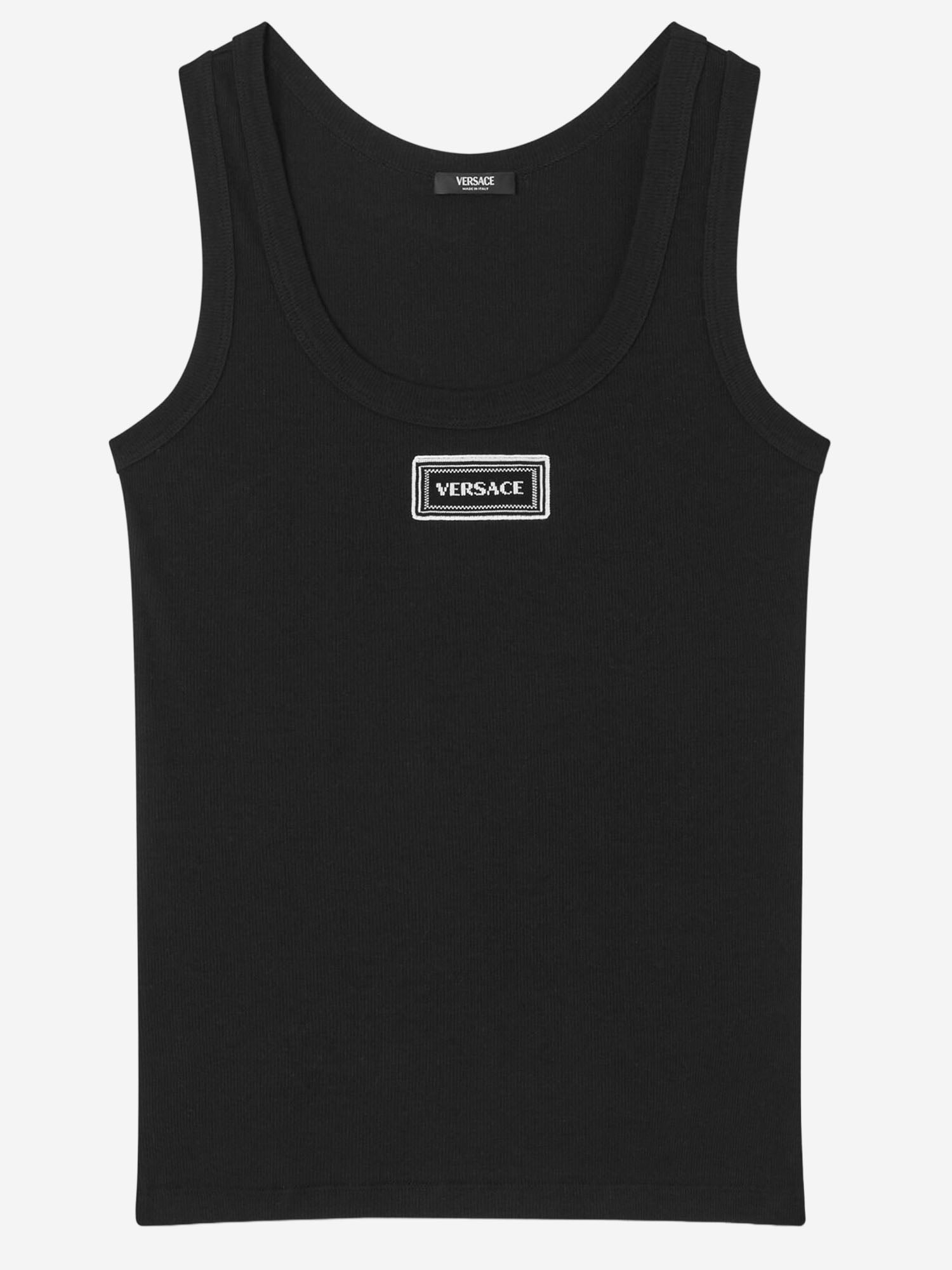 Versace Top Black 1.outer Fabric:elastane