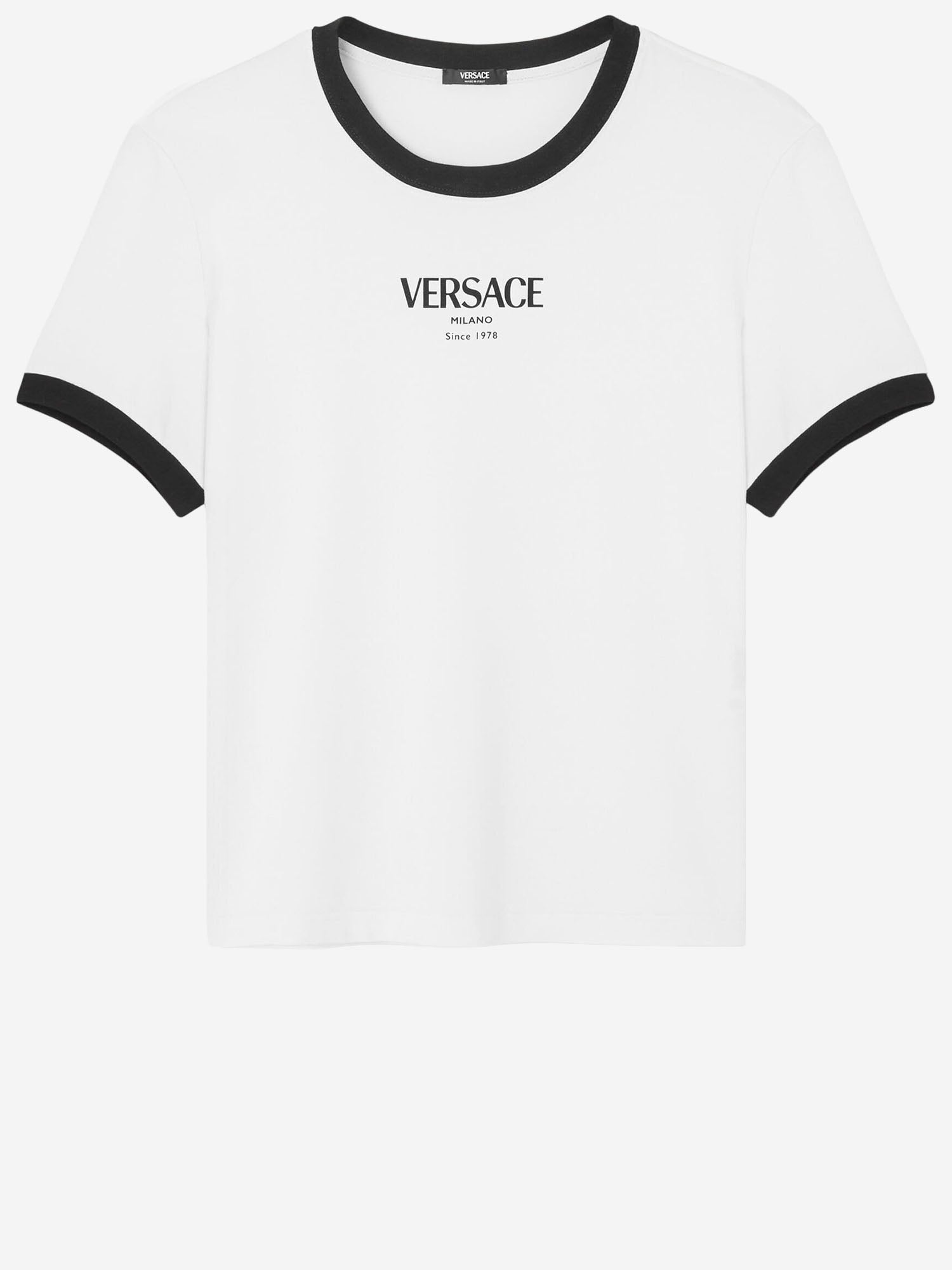 Versace T-shirts and Polos White 1.outer Fabric:elastane