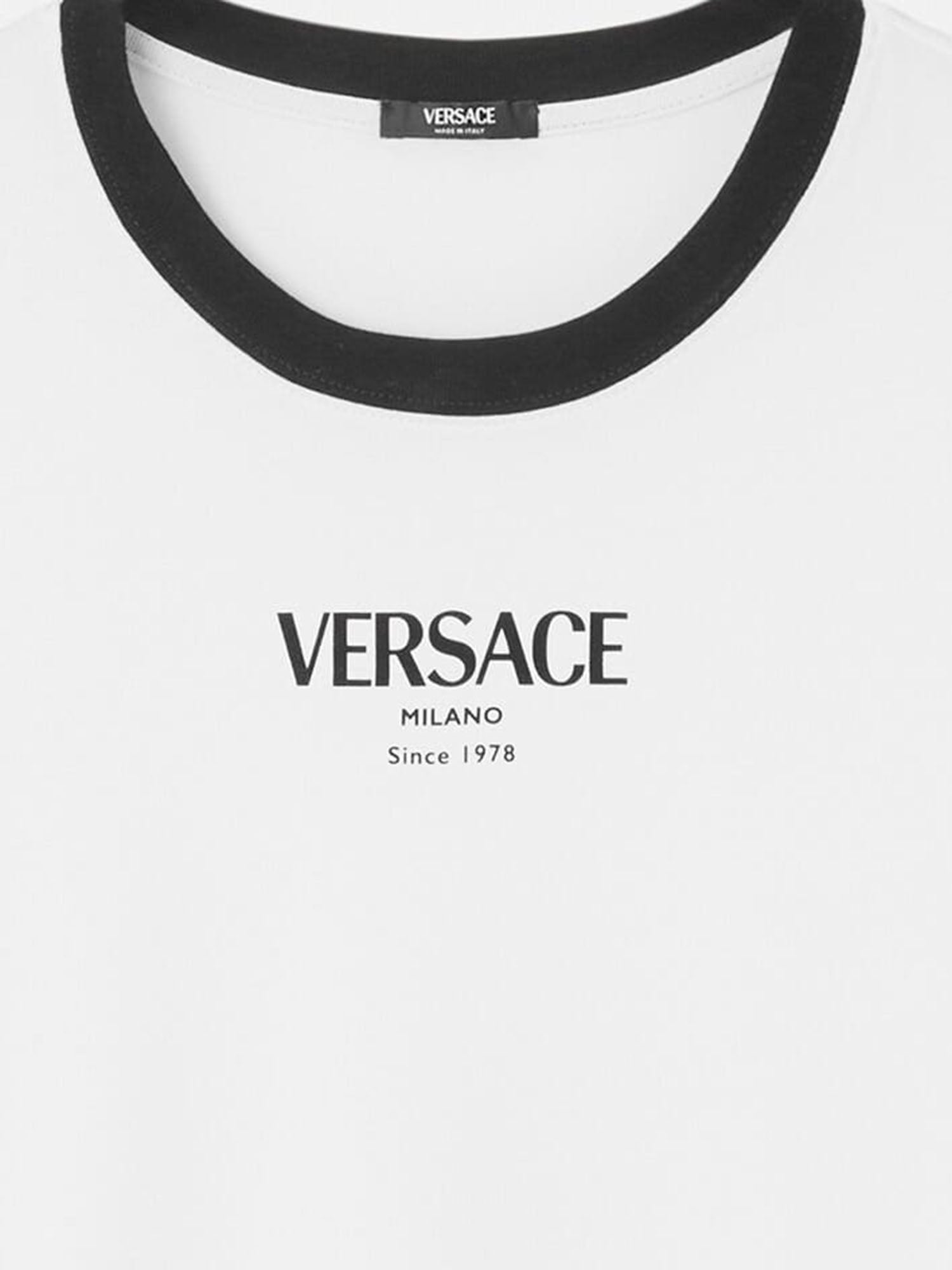 Versace T-shirts and Polos White 1.outer Fabric:elastane