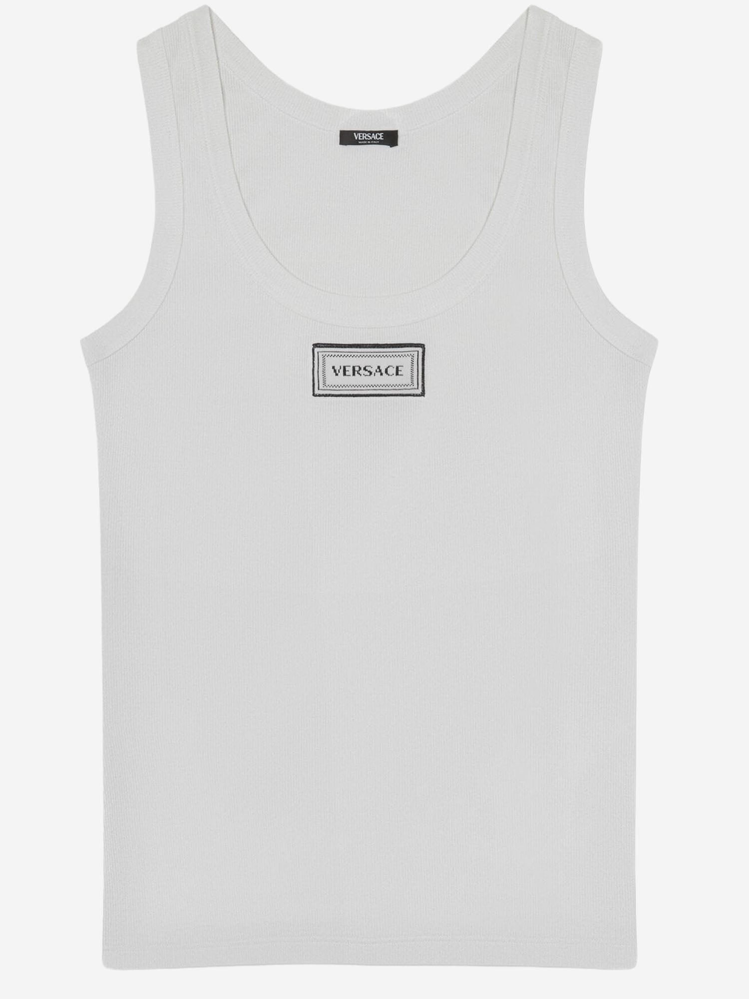 Versace Top White 1.outer Fabric:elastane