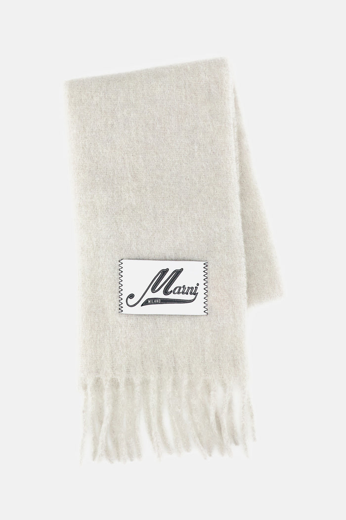 Marni Scarfs Grey Alpaca Woven Polyamide