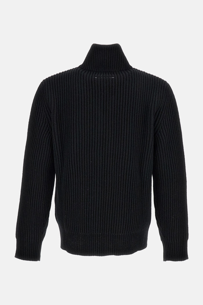 Mm6 Maison Margiela Sweaters Black Wool Polyamide