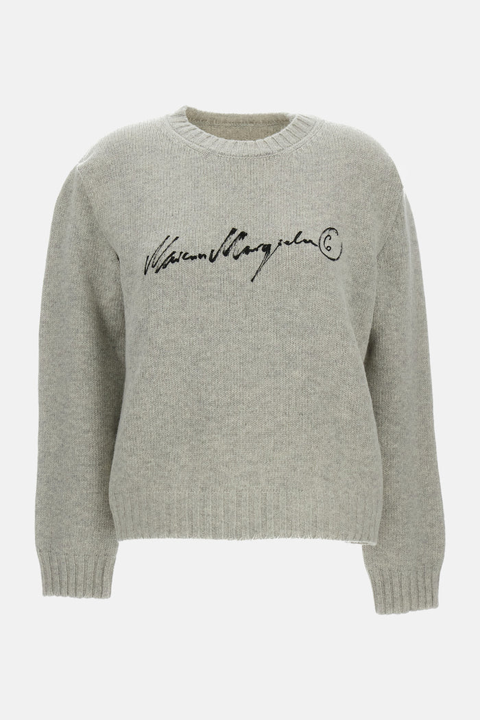 Mm6 Maison Margiela Sweaters Grey Lana Poliammide