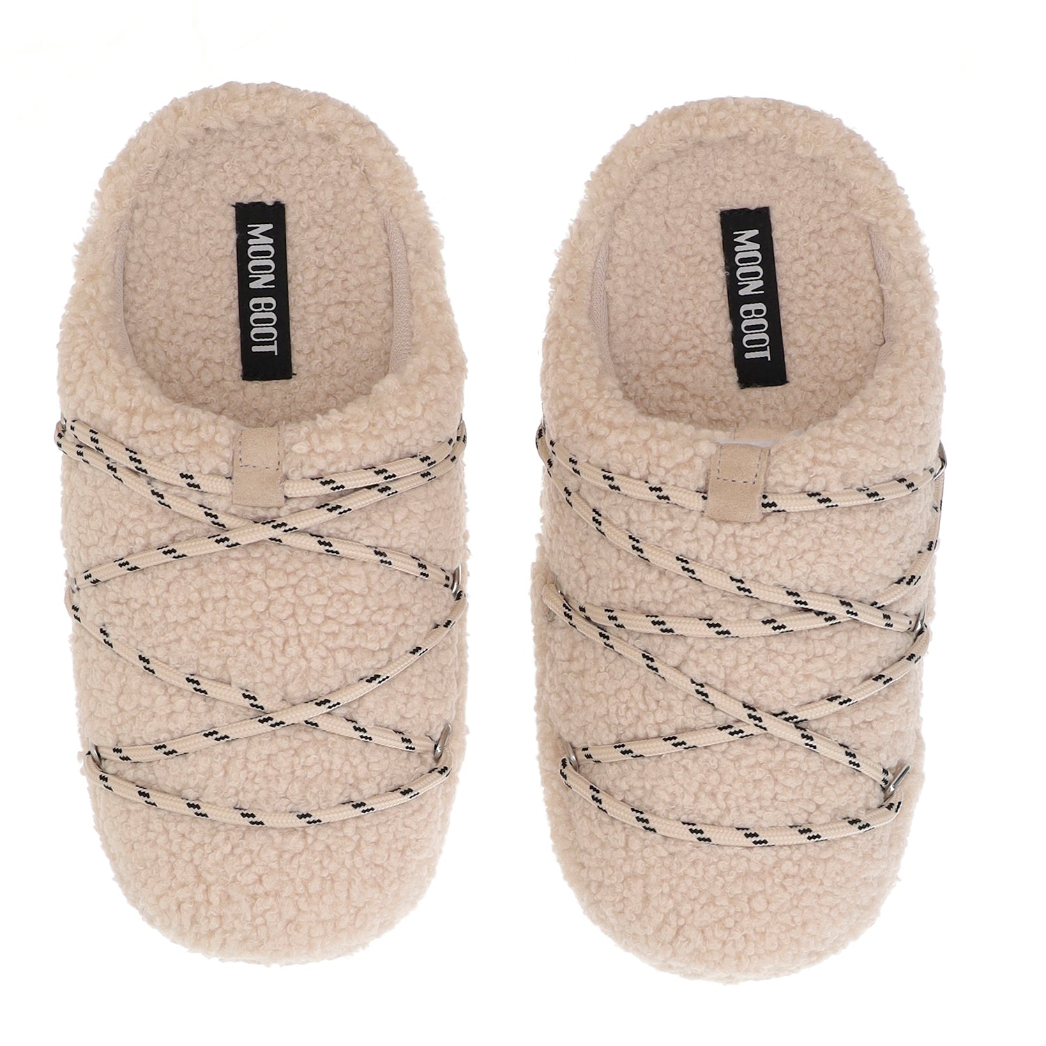 Moon Boot Flat shoes Beige Sheep Skin/shearling