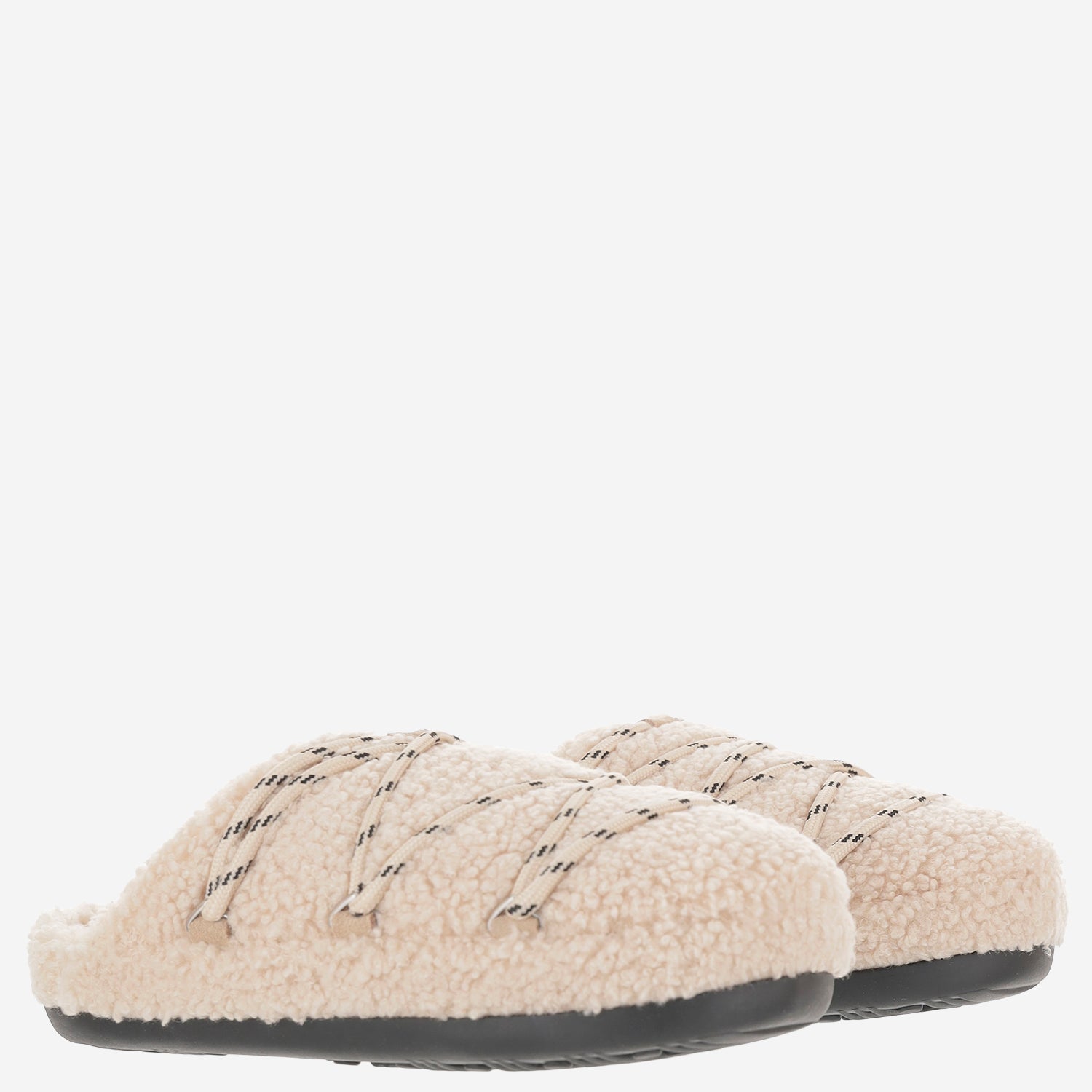 Moon Boot Flat shoes Beige Sheep Skin/shearling