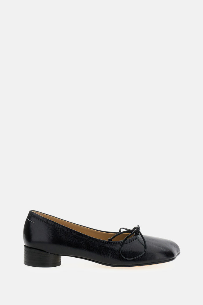 Mm6 Maison Margiela Flat Shoes Black Pelle
