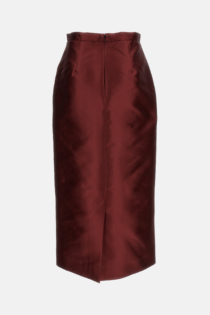 Erdem Skirts Red Polyester Silk