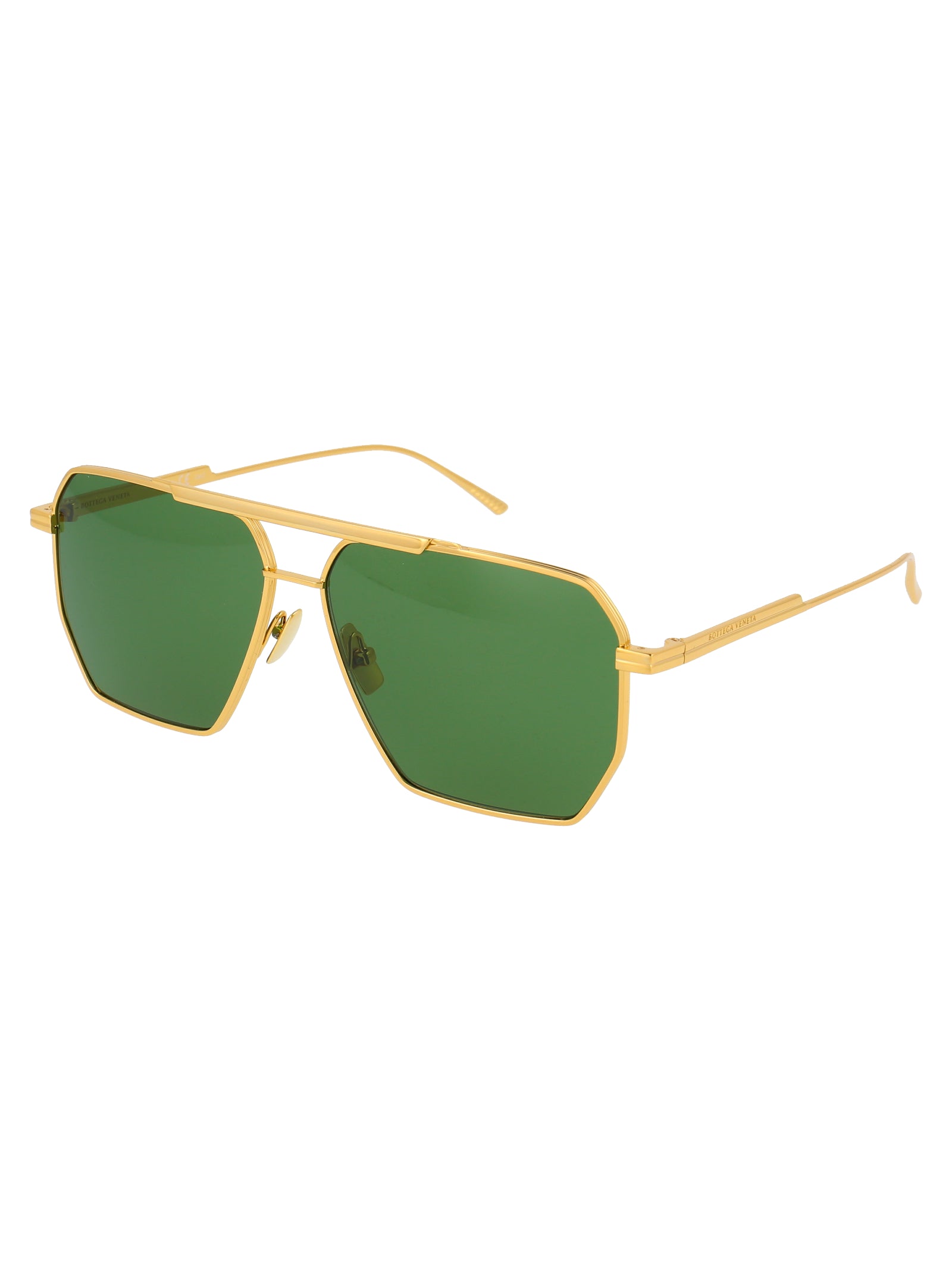 Bv1012s 004 Gold Green Metal Sunglasses