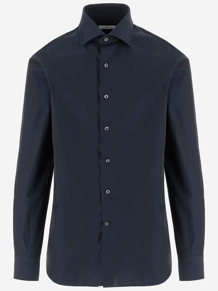 Gherardi Shirts Blue Cotone