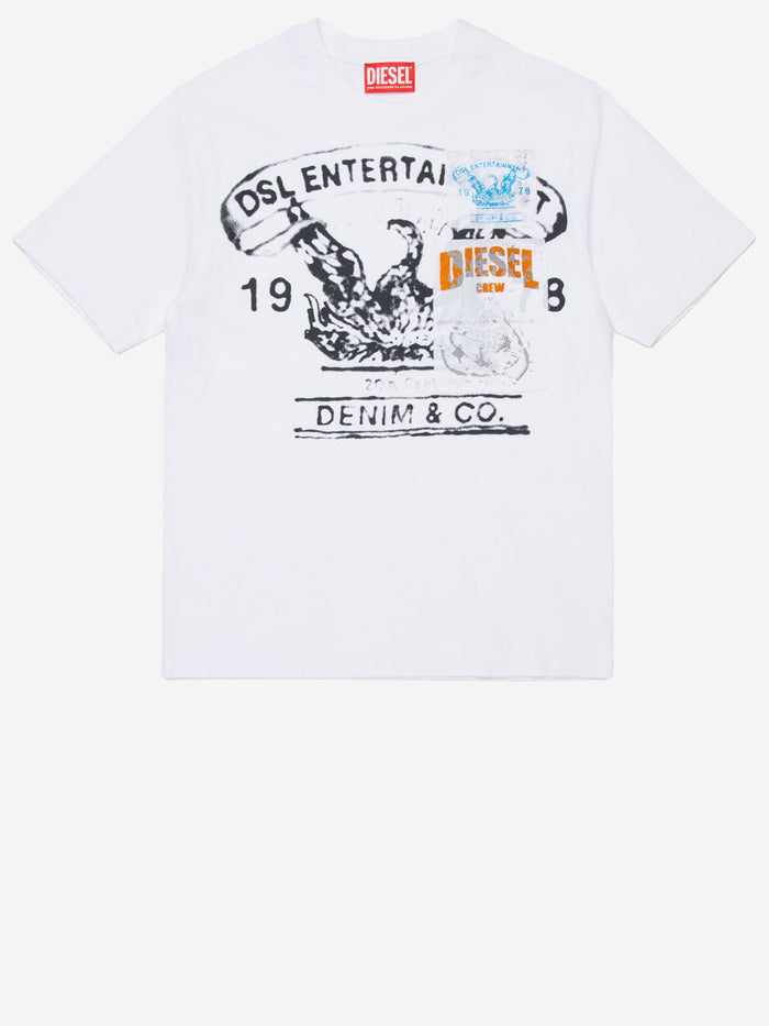Diesel T-shirts and Polos White Cotone