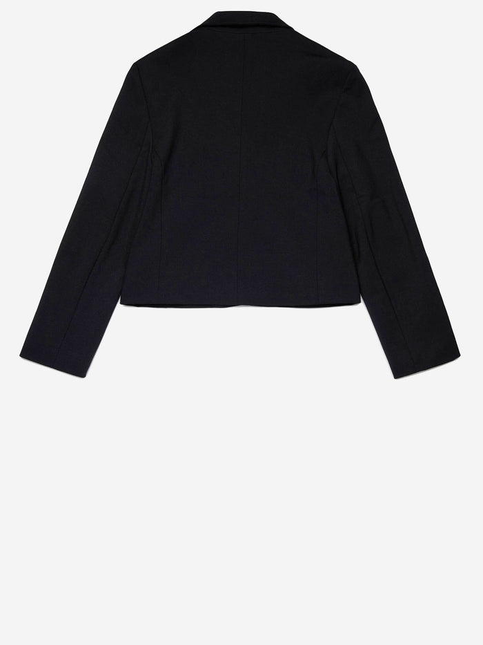 Diesel Jackets Black Viscosa Poliammide Elastan