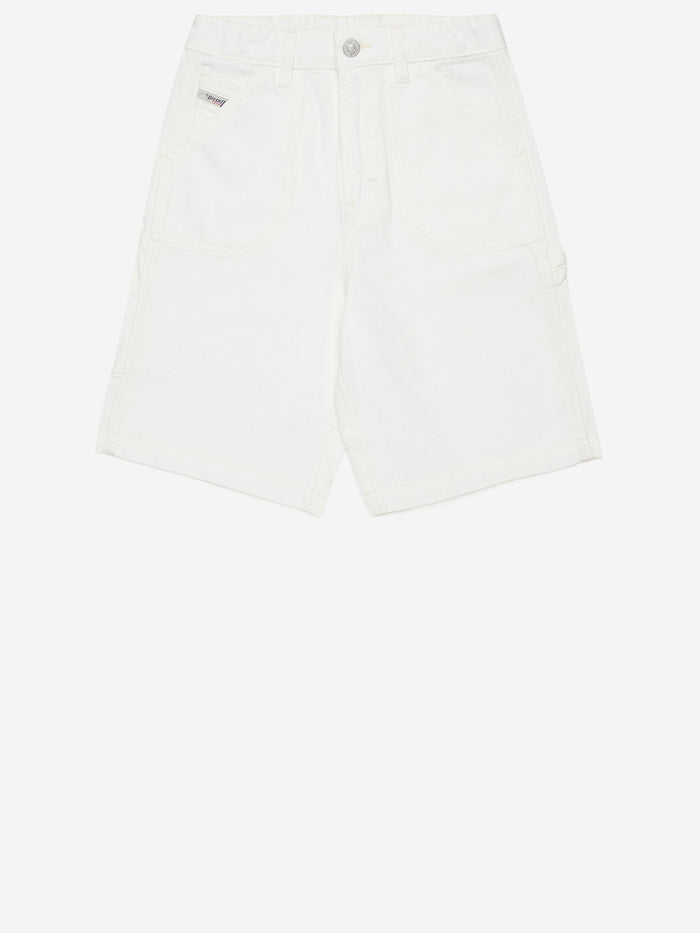 Diesel Shorts White Cotton