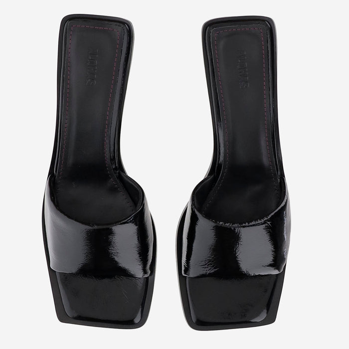 ALOHAS With Heel Black Pelle