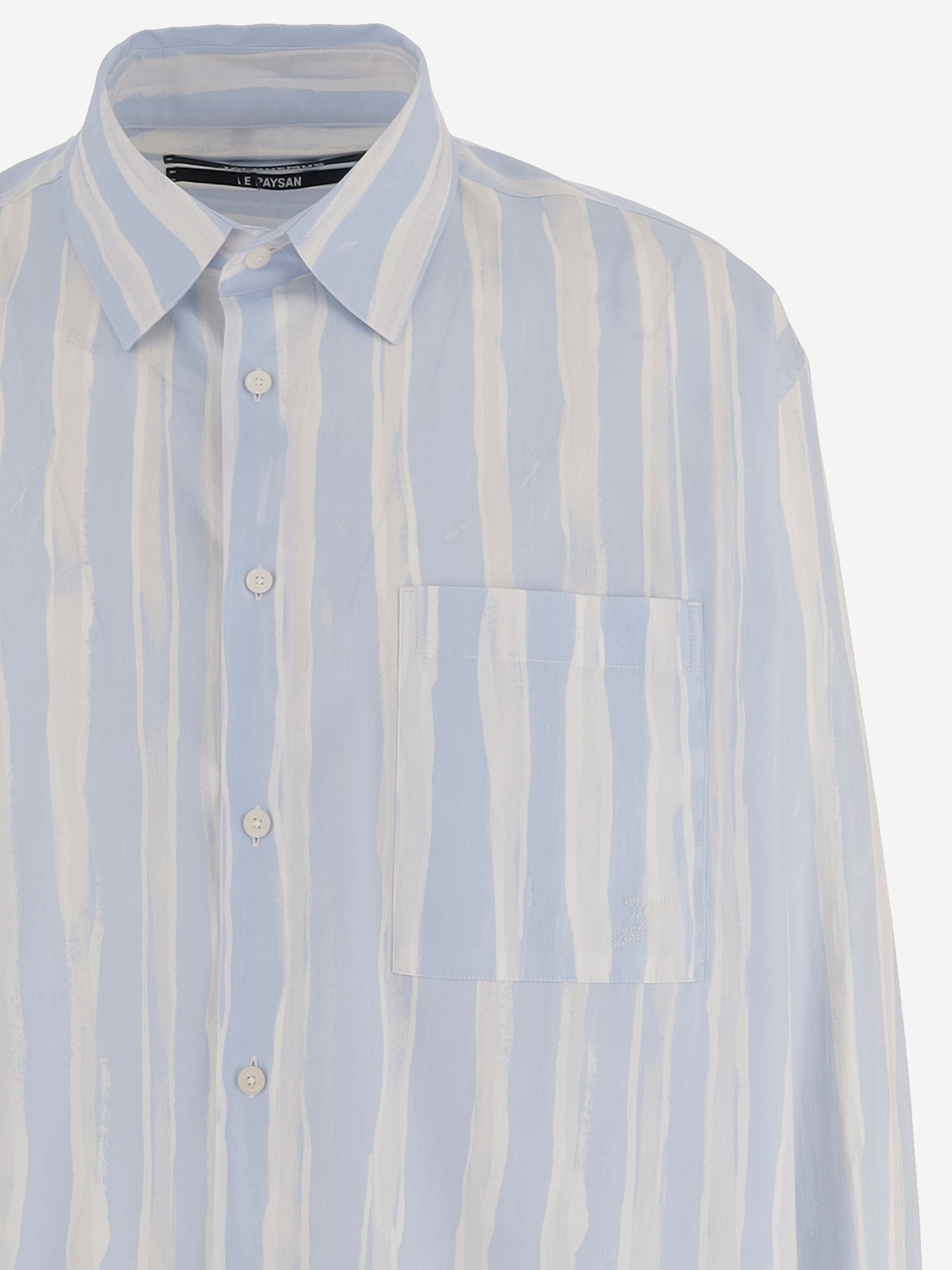 JACQUEMUS Shirts Clear Blue Cotone
