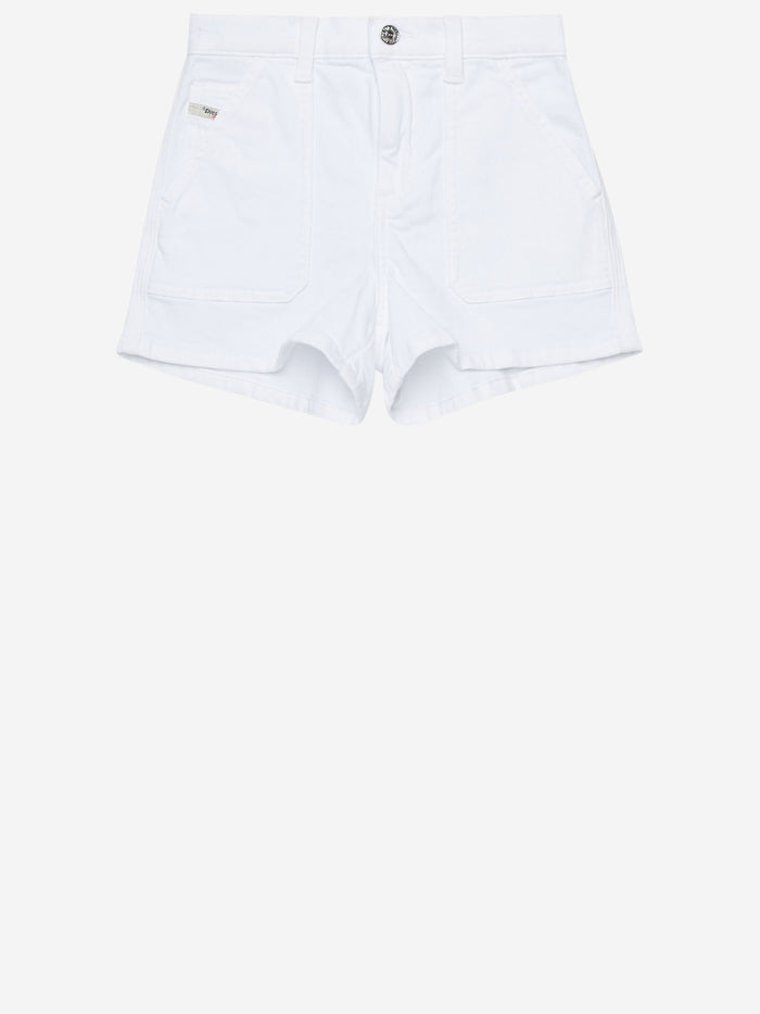 Diesel Shorts White Cotone Elastan