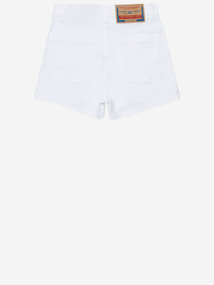 Diesel Shorts White Cotone Elastan