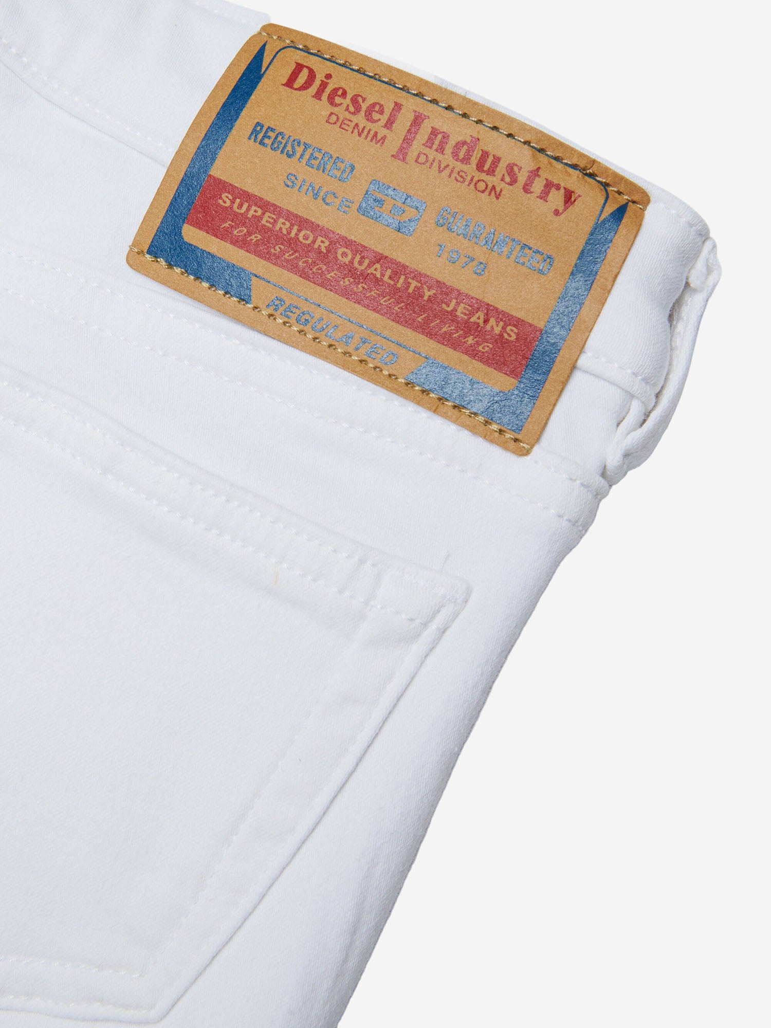 Diesel Jeans White Cotone Elastan