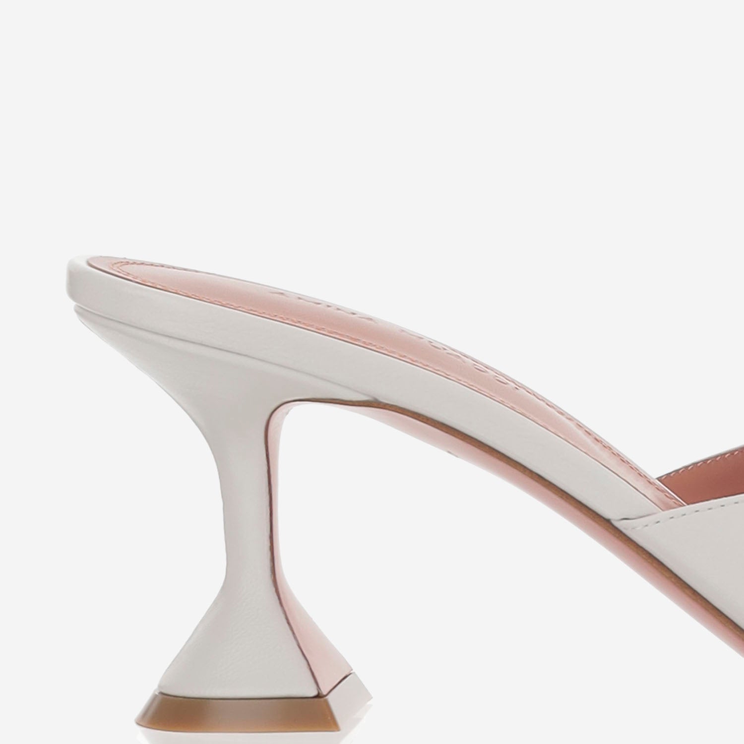 Amina Muaddi With Heel White Pelle