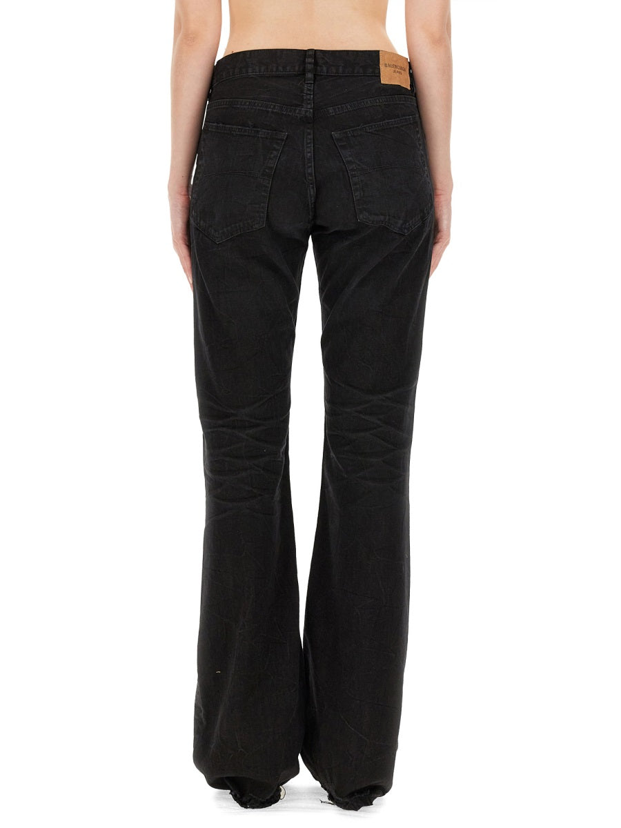 Straight Jeans Black Cotton