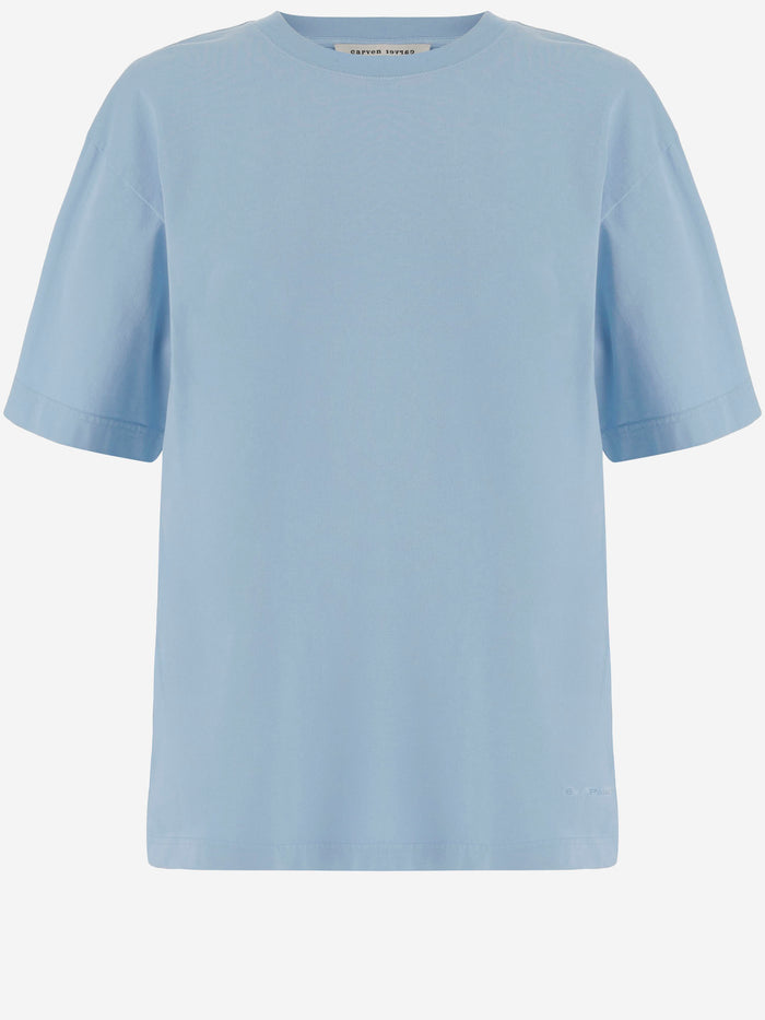 Carven T-shirts and Polos Clear Blue Cotone