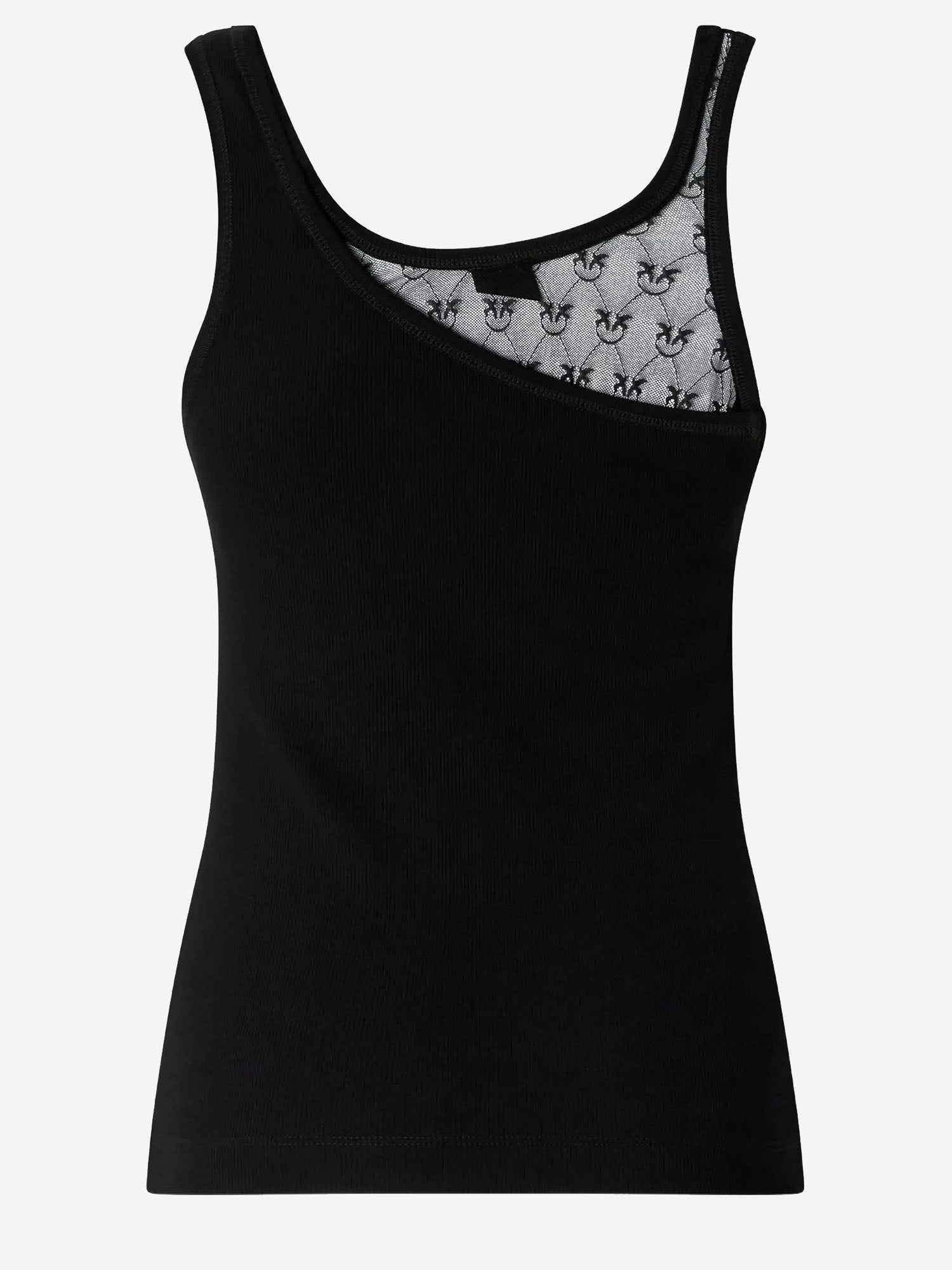 Pinko Top Black 97 % Cotton 3 Elastane