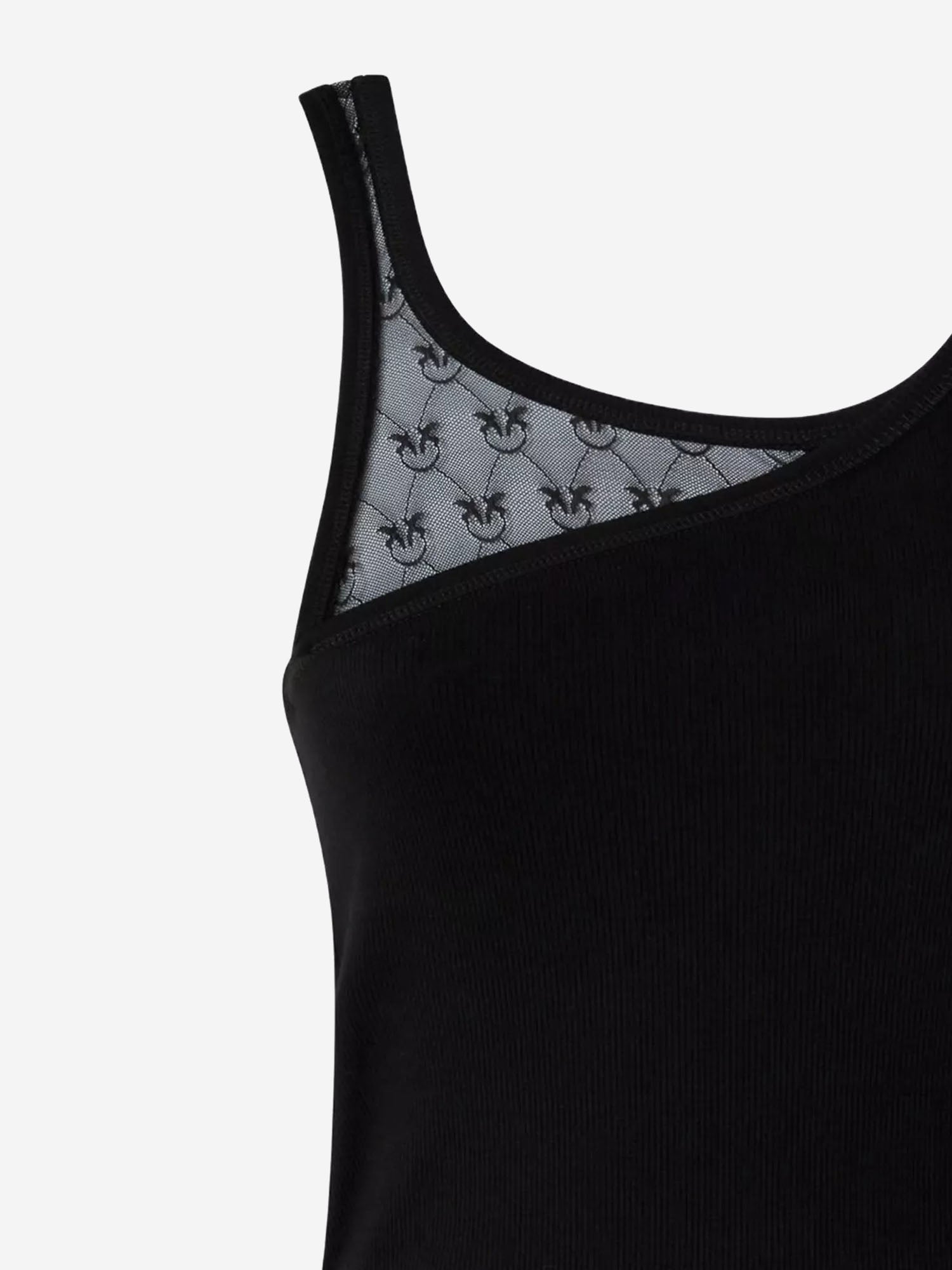 Pinko Top Black 97 % Cotton 3 Elastane